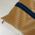 Wool Pillow Cover: Aztec Southwestern Design, Leather Pull (18x18”)