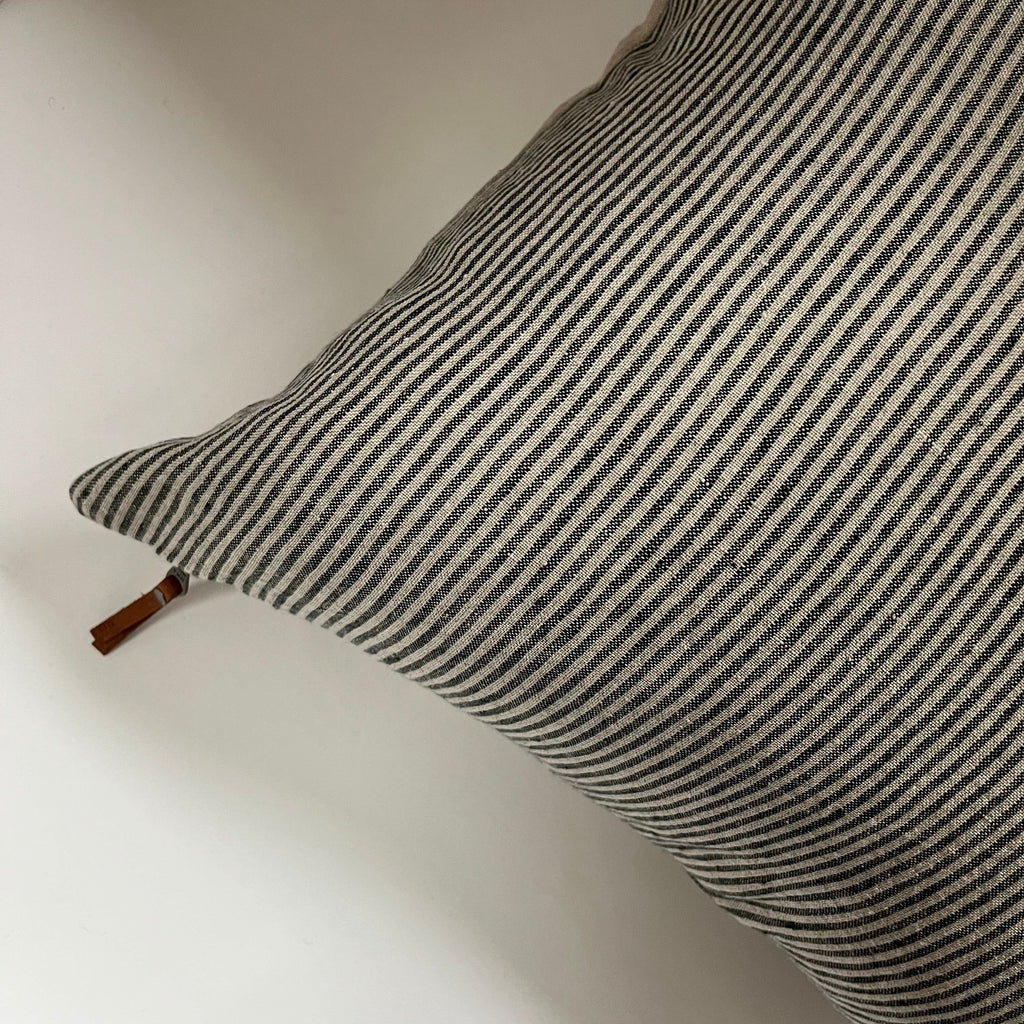 Christmas pillow pine cone winter  linen pillow cover exposed zipper-leather pull  14x24 20x20 forest scene housewarming gift