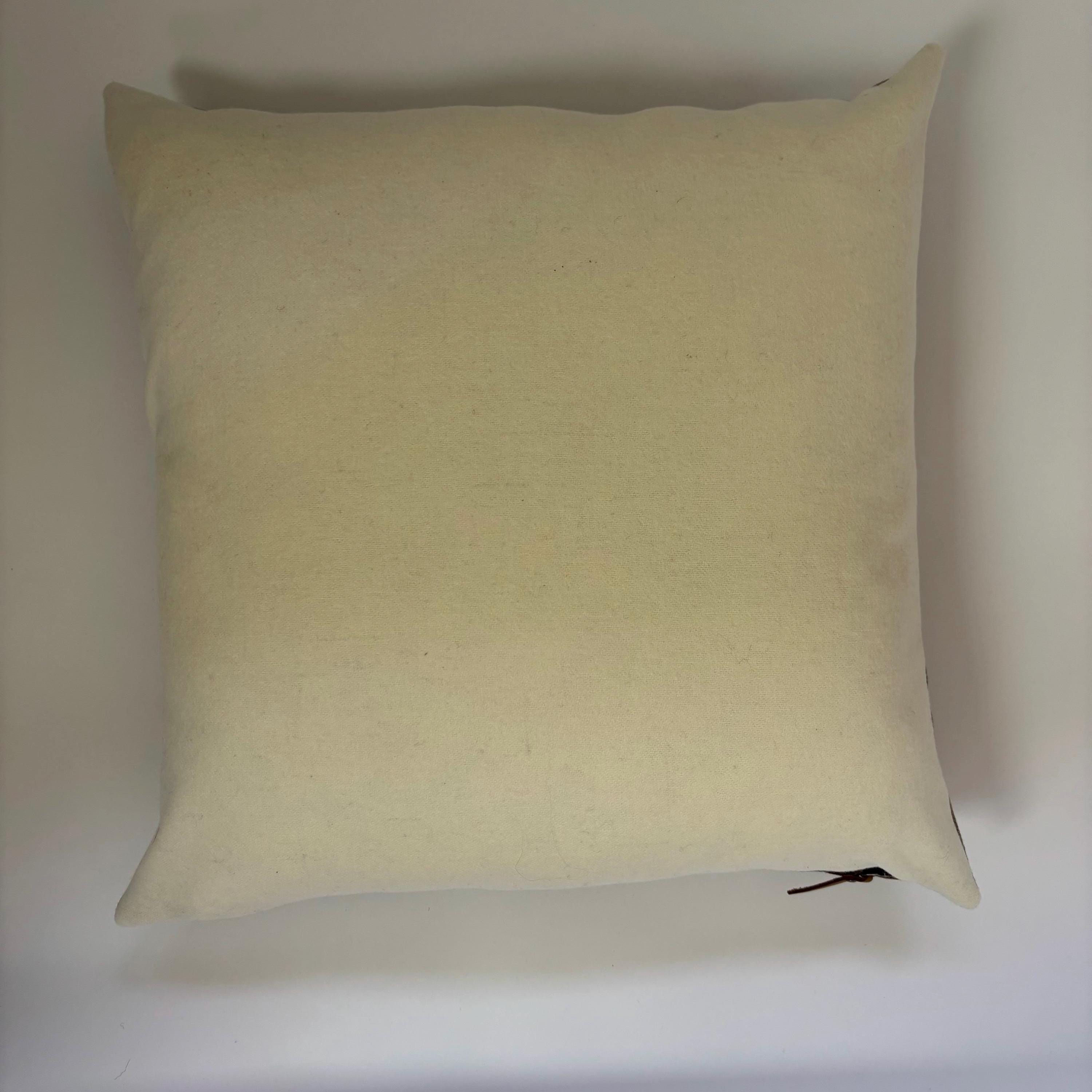 plaid pillow blue and brown wool fall pillow 18”20”22”24” 14x24 housewarming gift