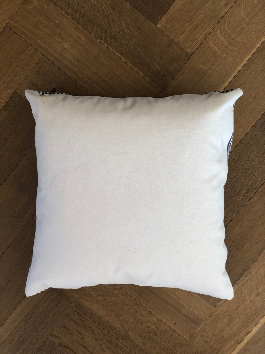 Striped wool pillow cover pink wool pillow striped pillow exposed zipper 18" housewarming gift handmade handcrafted by misa