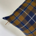 Green and blue plaid wool pillow cover exposed zipper 14x24" 24"22" 20"handmade Handcrafted by misa