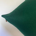 Green wool pillow cover emerald green wool pillow exposed zipper 24x2422x22 20x20 14x24 Handcrafted by misa