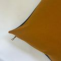 Gold wool pillow cover golden wool cushion housewarming gift exposed zipper leather pull 20"22" 24" 24x14 lumbar