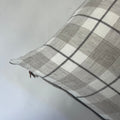 Black white and tan plaid linen pillow window pane exposed zipper checked pillow 24”20”22"14x24” 100% linen housewarming gift