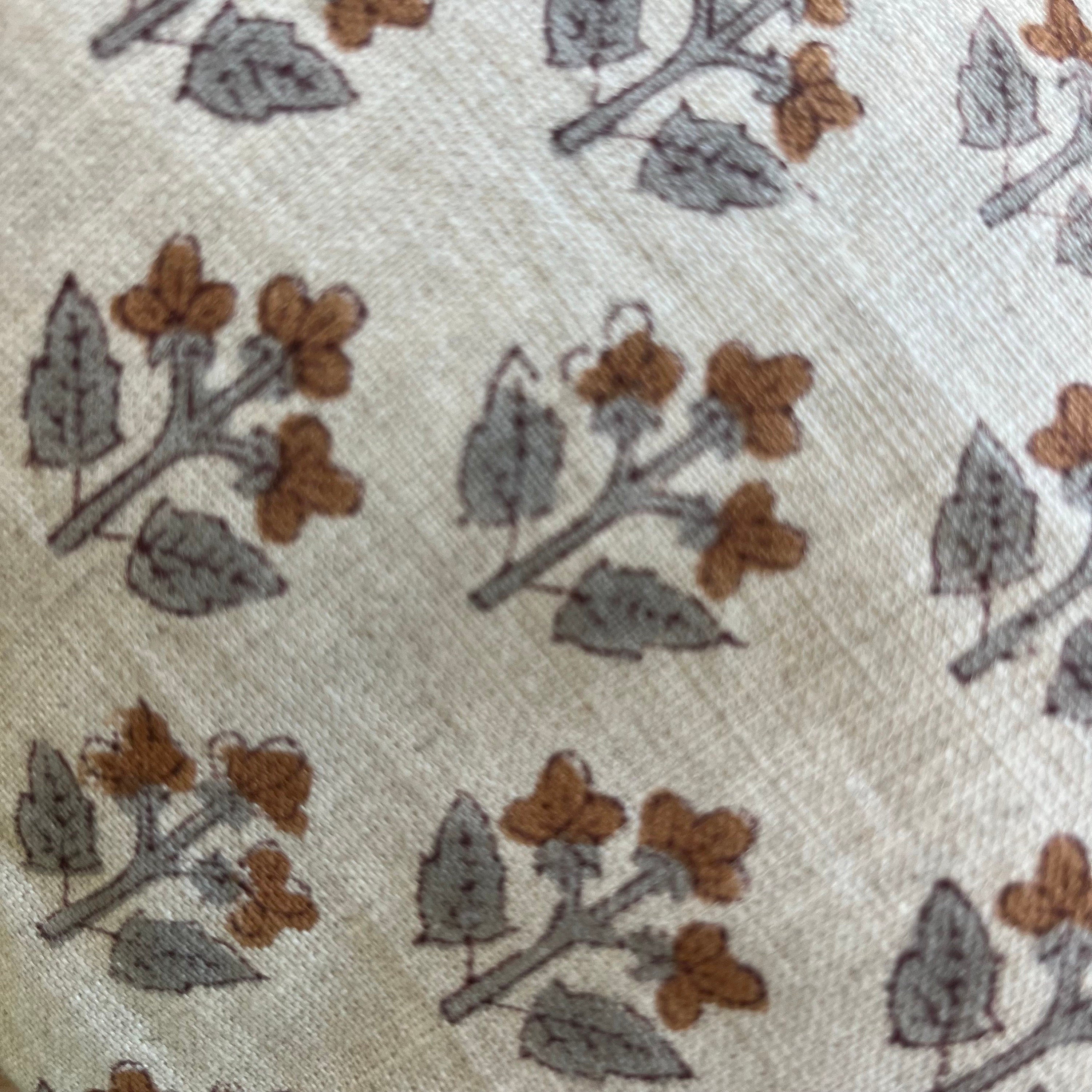 Gray and brown floral linen pillow cover exposed zipper-leather pull 14x24 20”22"24” high quality floral pillow