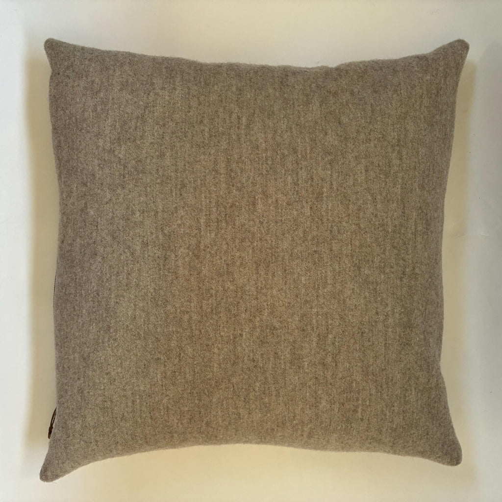 Multicolored striped wool pillow cover Yellowstone wool exposed zipper-leather pull 20x20 handmade house warming gift