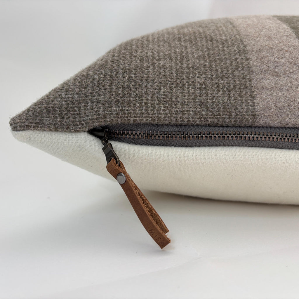 wool plaid pillow cover with green and orange pillow 18”20”22”24” 14x24 housewarming gift