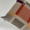 wool plaid pillow cover with green and orange pillow 18”20”22”24” 14x24 housewarming gift